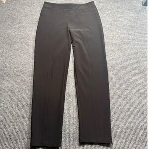 Frank Lyman Trousers Womens 12 Black Pull On Stretch Crease Pants Quiet Luxury